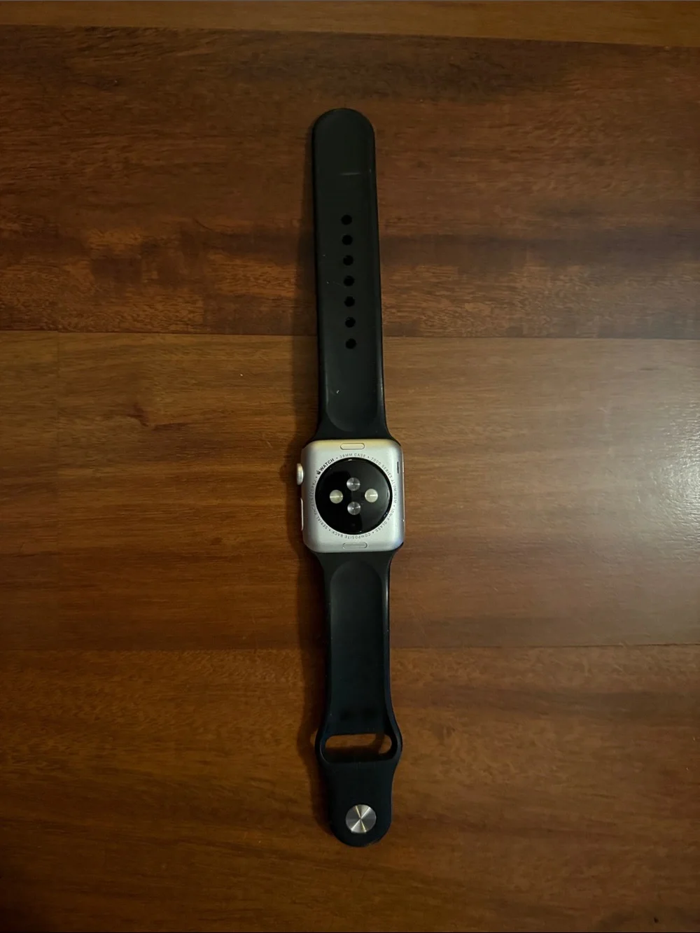 Apple Watch Series 1 38MM Silver Case with Black Sport Band
